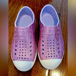 Girls Native Shoes - Sparkle Purple
